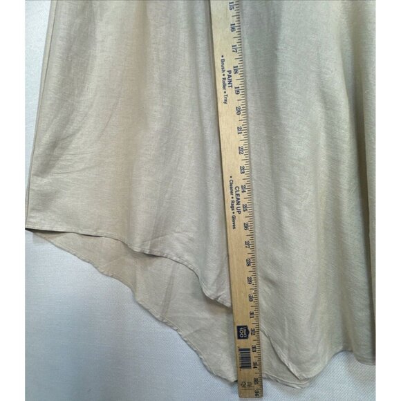Westport 1962 Womens Maxi Skirt 18 Tan Beige Linen Blend Coastal Minimalist - Picture 6 of 12